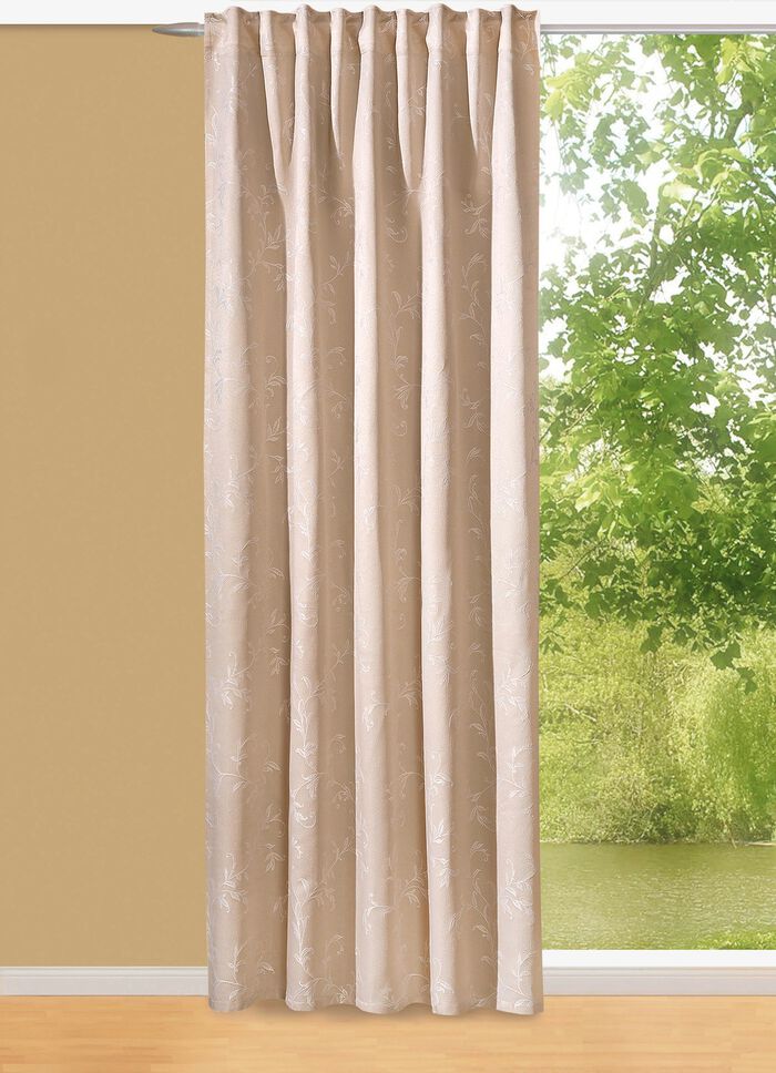 Übergardine mit Ranken-Motiv 