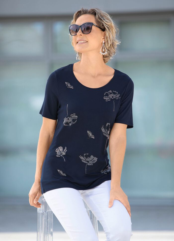 Exzellentes Shirt mit dekorativer Strasszier 