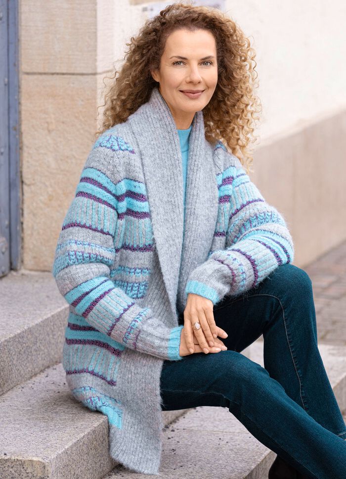 Strickjacke in Grobstrick 