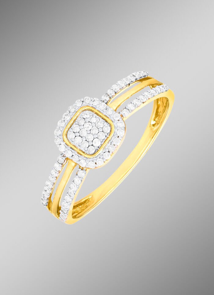 Edler Damenring mit 74 Diamanten 