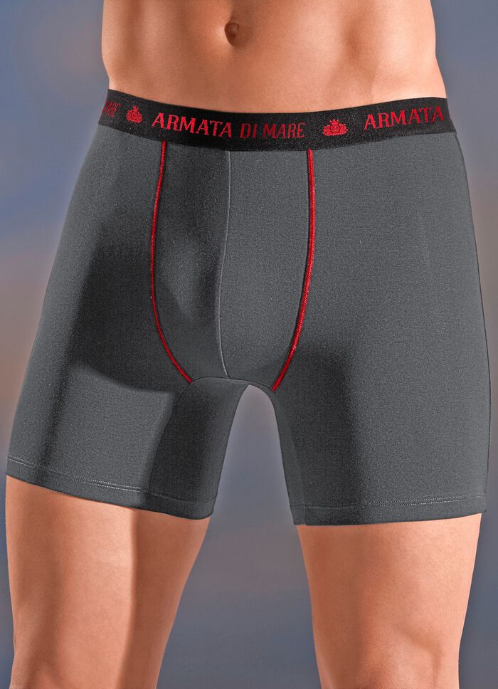 Viererpack Pants, mit Elastikbund, Kontrastn&auml;hten 