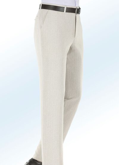 Hose in Leinenoptik in 2 Farben BEIGE MELIERT