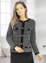 Strickjacke mit aufwendigem Strukturmix 