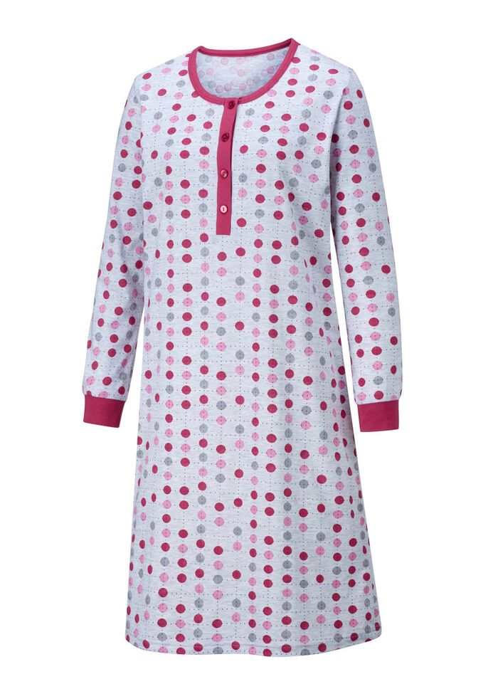 Zweierpack Nachthemden, Langarm mit Knopfleiste und B&uuml;ndchen 