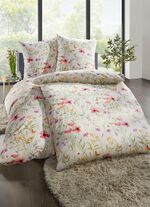 Beidseitig bedruckte Bettw&auml;sche-Garnitur mit Rei&szlig;verschluss 