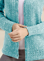 Strickjacke aus Melangegarn JADEGRÜN MELIERT