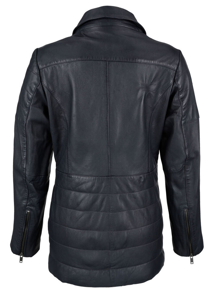 Lederjacke mit Umlegekragen 