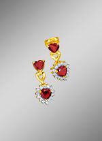 Ohrstecker mit echt Granat und echt Weisstopas 