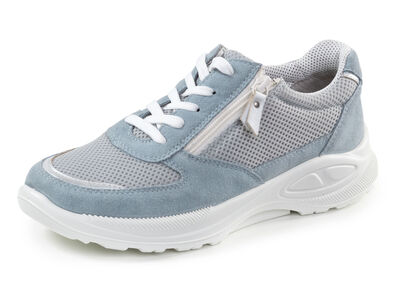 Schnürschuh aus Meshmaterial und Veloursleder 