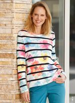 Pullover mit edlem Floraldruck 