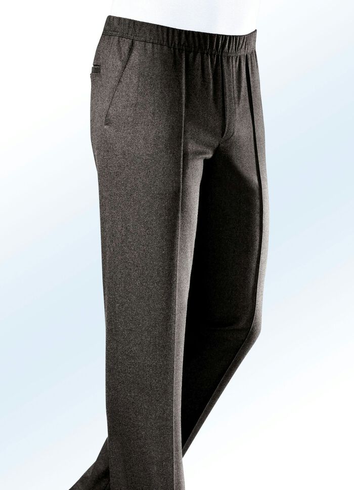 Schlupfhose von «Klaus Modelle» mit Gummibund rundum in 5 Farben DUNKELBRAUN
