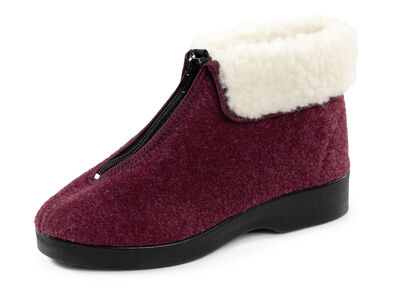 Haus-Stiefelette mit praktischem Front-Reißverschluss 