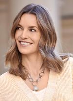 Gliederkette mit Kugel in Perlmuttoptik 