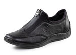 Rieker, klassische Damen-Slipper, mit Reissverschluss SCHWARZ
