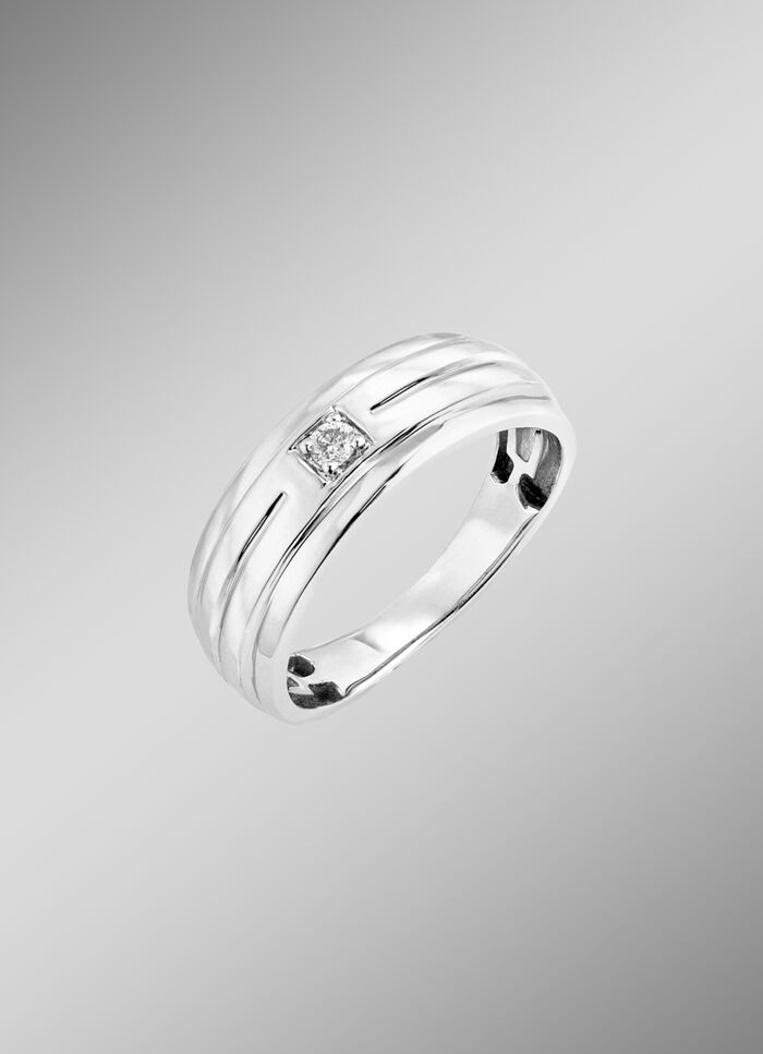 Herrenring aus Weissgold 
