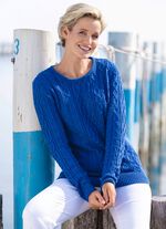 Pullover in Strukturmustermix ROYALBLAU