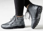 Waldläufer, gefütterte Damen-Stiefeletten, Winterschuhe, Weite H, mit herausnehmbarem Fußbett ALTSILBER