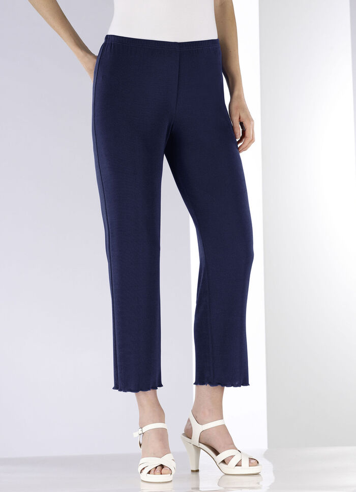 Weich fliessende, 7/8-lange Hose NACHTBLAU