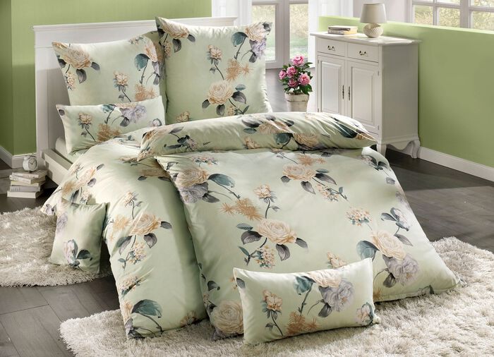 Microfaser Bettw&auml;sche-Garnitur mit Reissverschluss LIND