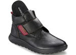Waldläufer, bequeme Damen-Stiefeletten, Weite H, mit herausnehmbarem Fussbett SCHWARZ-ROT