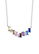 Eleganz in Silber: Halskette mit synth. Zirkonia 