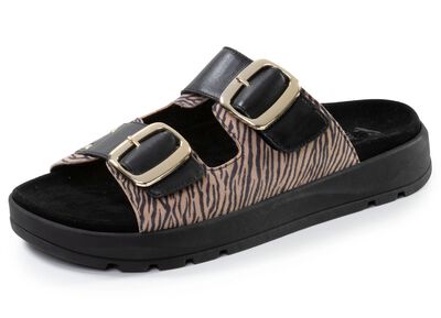 Caprice, trendige Damen-Pantoletten, Weite G, mit herausnehmbarem Fussbett 