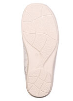 Laurina, klassische Damen-Hausschuhe, mit herausnehmbarem Fussbett BEIGE