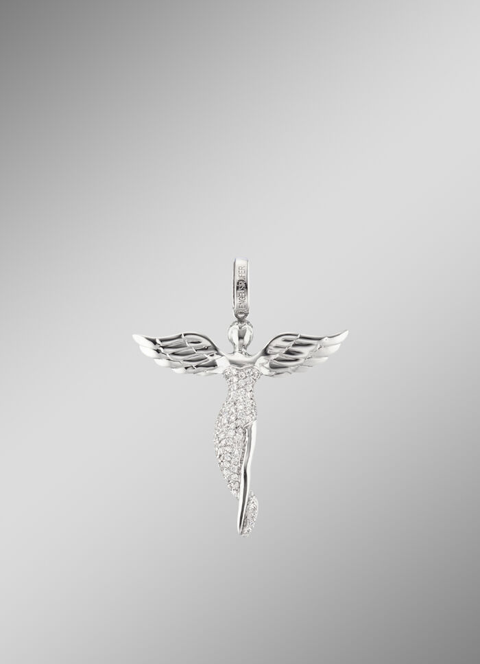 Schutzengel Anhänger mit Zirkonia 