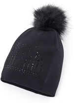 Mütze mit dezenten Glitzersteinchen SCHWARZ