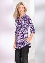 Shirt-Tunika mit Stehkragen 