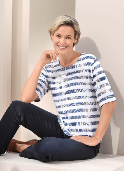 Shirt-Tunika mit Strassstein-Applikation 