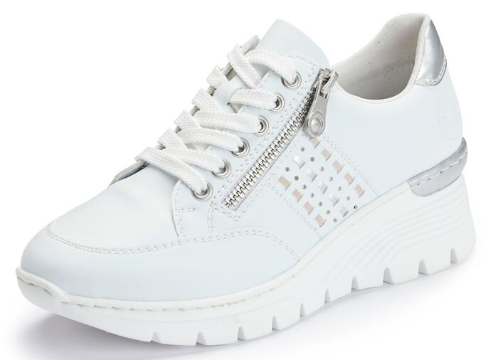 Rieker, bequeme Damen-Sneaker, Weite G, mit Reissverschluss 