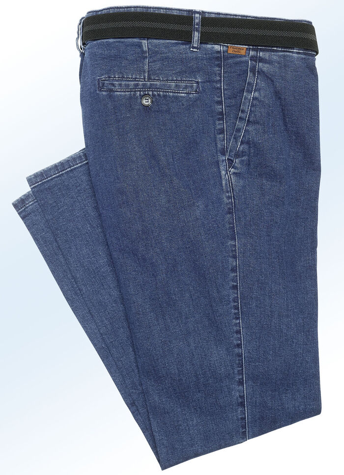 «Francesco Botti»-Jeans in 2 Qualitäten und 3 Farben JEANSBLAU