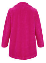 Webpelzjacke mit Reverskragen FUCHSIA
