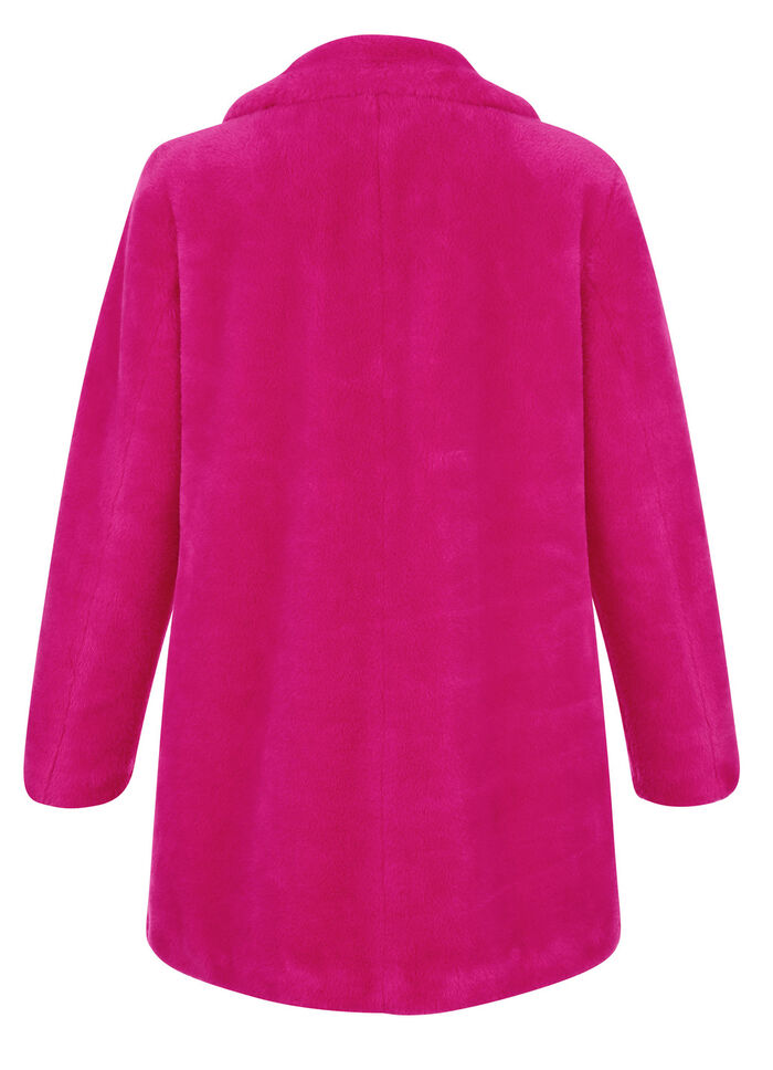 Webpelzjacke mit Reverskragen FUCHSIA