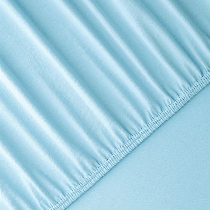 Jersey-Stretch-Elasthan-Spannbettt&uuml;cher Excellent von Florella BLAU