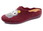 Laurina, klassiche Damen-Hausschuhe, mit herausnehmbarem Fussbett BORDEAUX