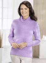 Pullover mit Schurwolle   FLIEDER