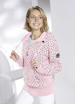 Sweatjacke mit Ankermotiven ROSÉ-BLAU