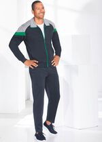 Freizeitanzug mit elastischen &Auml;rmelabschl&uuml;ssen 