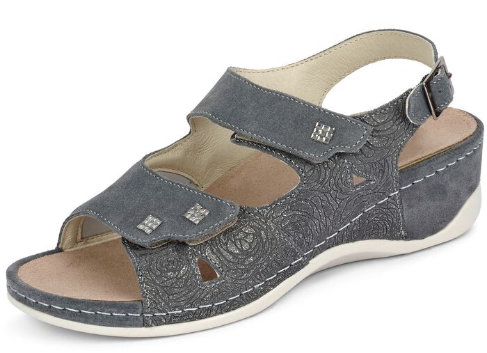 Mubb, bequeme Damen-Sandalen, Weite H, mit herausnehmbarem Fussbett 