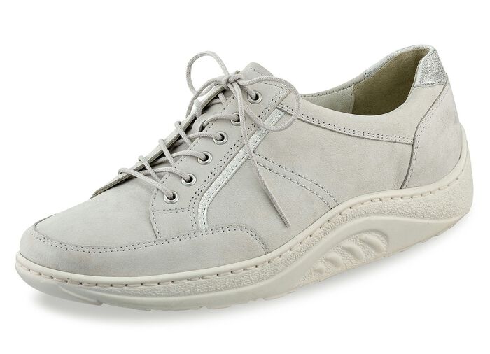 Waldl&auml;ufer Schn&uuml;rschuh mit edlen Metallicleder-Eins&auml;tzen 