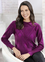 Pullover mit edlem Glitzereffekt BEERE