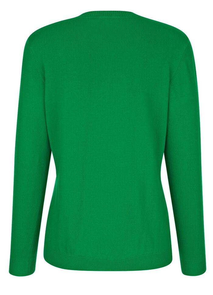 Strickjacke aus reiner Baumwolle GRÜN