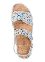 Waldl&auml;ufer Sandale aus effektvoll bedrucktem Nubukleder 