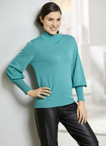 Pima-Pullover in Feinstrick JADEGRÜN