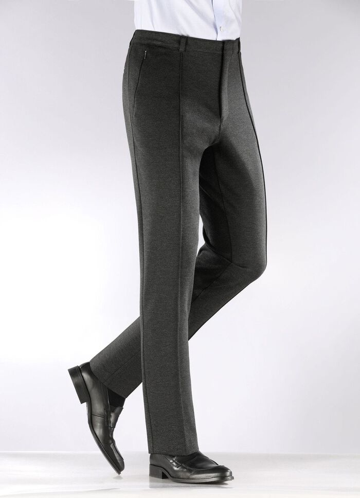  Modische &laquo;Klaus Modelle&raquo;-Hose mit Dehnbund in 4 Farben ANTHRAZIT MELIERT