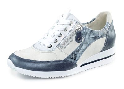 Waldl&auml;ufer Sneaker aus edlem Leder-Materialmix 