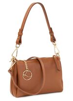 Laurina, Mini-Tasche, Damen, mit abnehmbarem, verstellbarem Umh&auml;ngeriemen COGNAC