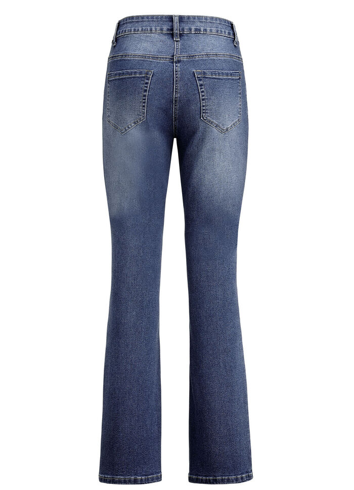 Jeans mit leicht ausgestellter Beinweite DUNKELBLAU